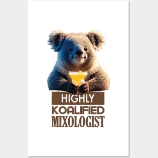 Just a Highly Koalified Mixologist Koala 3 Posters and Art